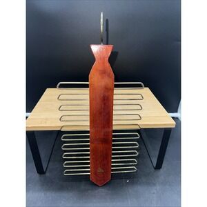 Vintage Wood & Metal Tie Holder by Tie Rack – Holds 20+ – Made in England